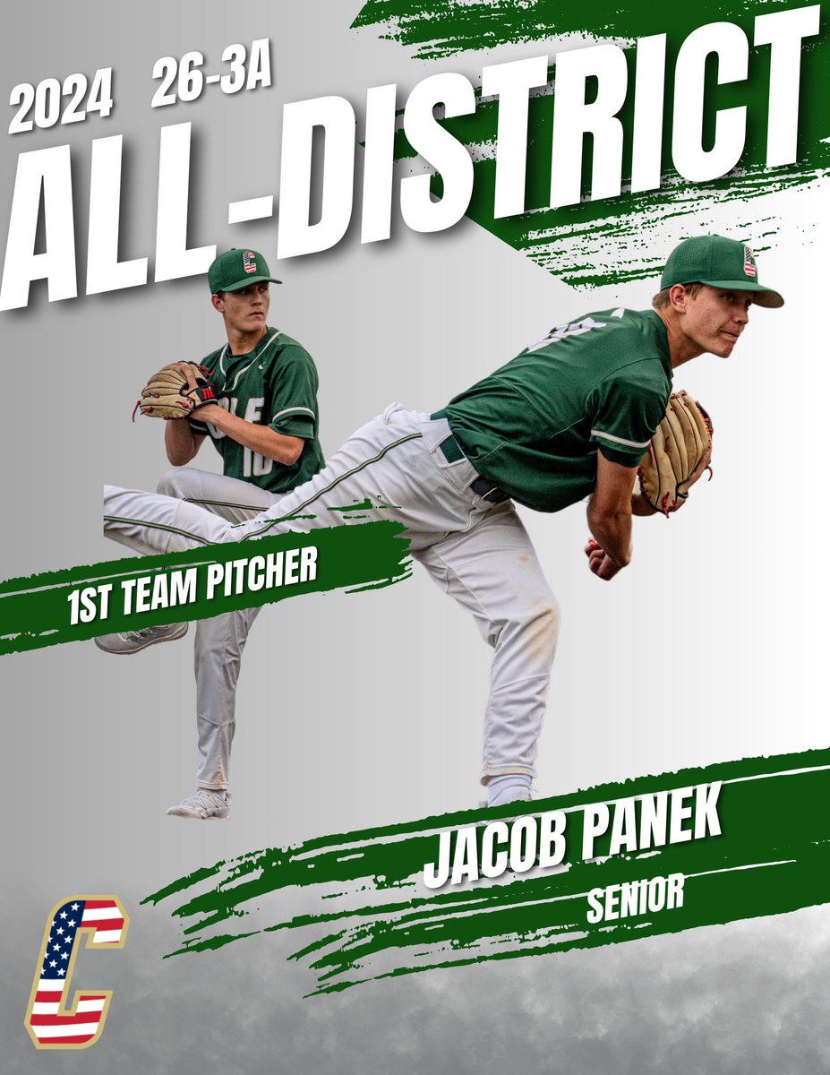 Congratulations to our Cole Cougar players for making the 26-3A All-District Team!

Jacob Panek (1st Team Pitcher)