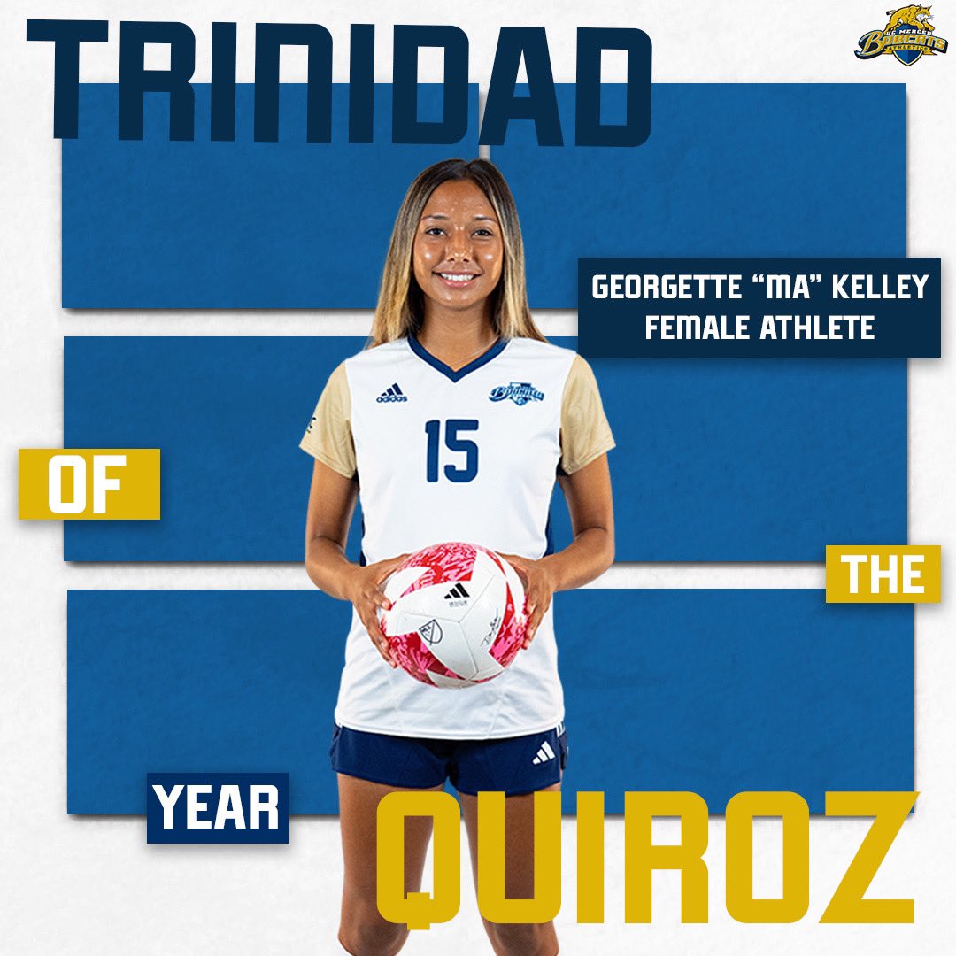Trinidad Quiroz is our Georgette “Ma” Kelley Female Athlete of the Year! 

Quiroz scored 23 goals and earned Cal Pac Player of the Year and NAIA Third Team All-American honors. Congratulations, Trini!