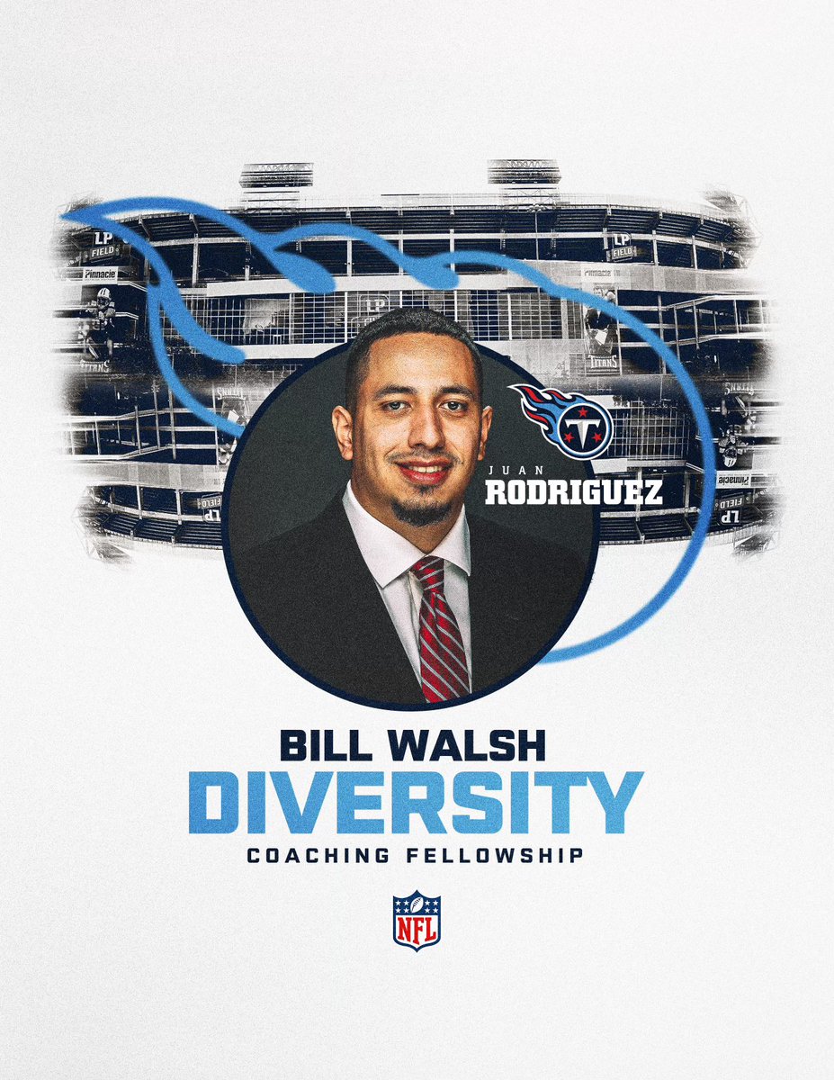 God is good, extremely blessed to have been selected for the Bill Walsh Diversity Coaching Fellowship. Grateful is an understatement! Excited for the experience and to work for such a great organization #TitanUp