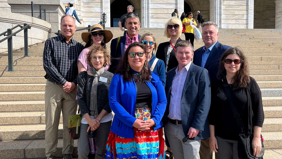 BWSR staff members attending American Indian Day on the Hill today at the Minnesota State Capitol were L-R, top: Craig Engwall, Andrea Fish, John Jaschke, Michelle Jordan, Mike Nelson; middle + front: Suzanne Rhees, Melissa King, Annie Felix-Gerth, Justin Hanson, Jennifer Dullum.