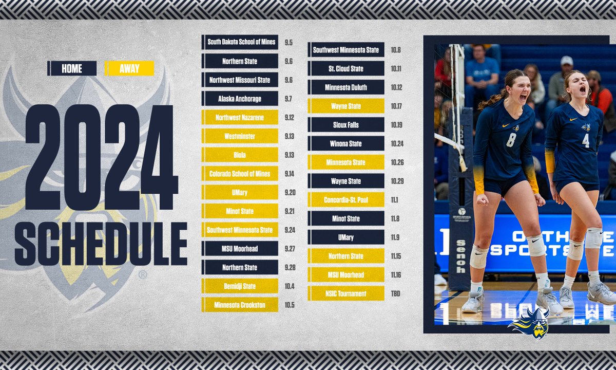 The moment we've all been waiting for...

Our 2024 schedule is 𝒮ℰ𝒯 ⚔️

Full Schedule ➡️ goaugie.com/sports/womens-…

#BuildingChampions