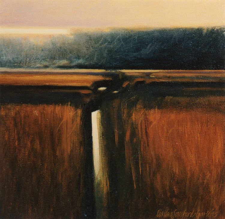 '#Ankh,' painting by Cindia #Sanford. #AmericanPainting #OilPainting #LandscapePainting #AmericanArt #painting #art #NewEngland #marsh #landscapes @ArtMutuals
