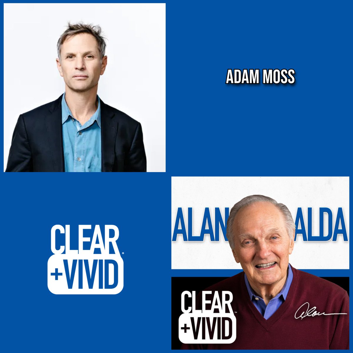 Tomorrow is PODCAST DAY! @AlanAlda chats with award-winning magazine editor, Adam Moss, about his new book - 'The Work of Art'. Listen & subscribe here: bit.ly/3tR21Gs After production costs, all proceeds of Clear+Vivid go to @AldaCenter.🗣️💙