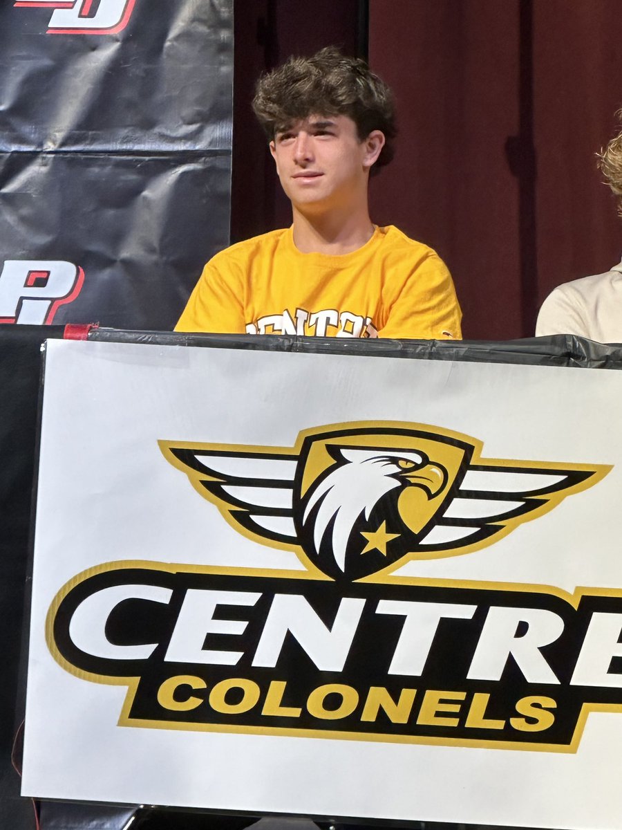Today it became official.  @rj10ohara signed to play @CentreSoccer this fall.  Very excited for him & this next chapter. @PldAthletics @pldsoccer @CentreAthletics @NateInSports @HLpreps @VilleHSsoccer @LouCityAcademy
