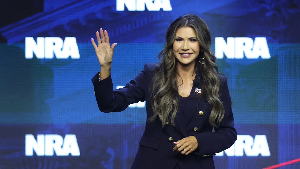 NEW Last year, @KristiNoem pushed for the top job at the NRA. She even offered to step down as Governor of South Dakota early in order to take the gig. She hadn’t even served a full year of her second term when she offered to step down. axios.com/2024/05/06/kri…