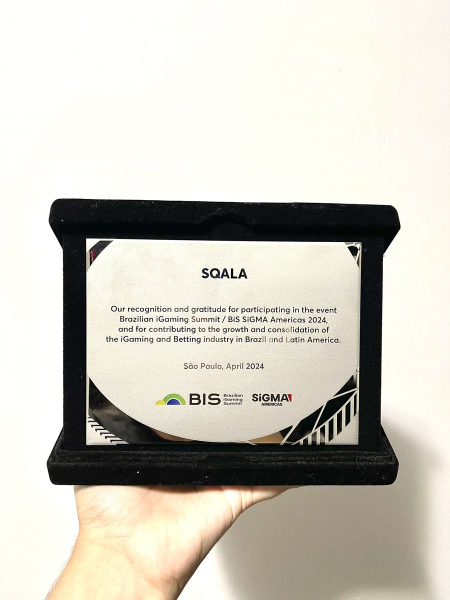 sqalatech's tweet photo. Sqala was one the exhibitors at Brazilian iGaming Summit / BiS SiGMA Americas in São Paulo, from April 23 to 25.

We’re grateful to everyone who visited our stand, allowing us to share how we’re contributing to the future of iGaming & Entertainment with security, efficiency, and compliance.

We thank the organizers and SIGMA (@SiGMAworld_) for the great conference and recognition!