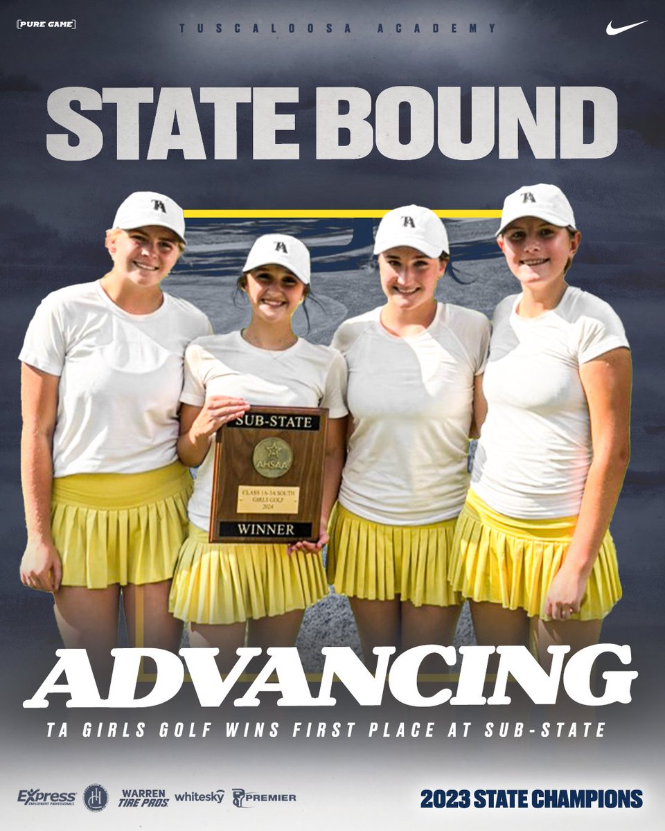 ⛳️𝙏𝘼 𝙇𝘼𝘿𝙔 𝙆𝙉𝙄𝙂𝙃𝙏𝙎 𝘼𝘿𝙑𝘼𝙉𝘾𝙀!🏌️‍♀️ STATE BOUND: 1st Place at Sub-State #TuscaloosaAcademy #defendthebluemap