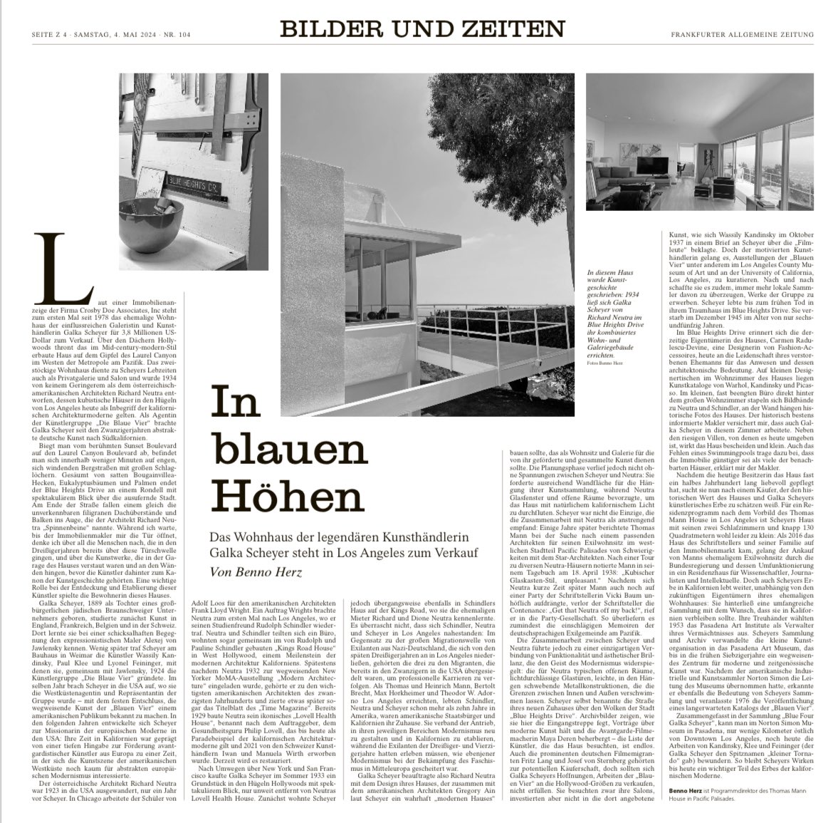 Galka Scheyer, the "Blue Four" and California Modernism – Read my article about the Hollywood Hills home of legendary art dealer Galka Scheyer in <a href="/FAZ_Feuilleton/">FAZ Feuilleton</a> (in German) 📰 ➡ faz.net/aktuell/feuill…