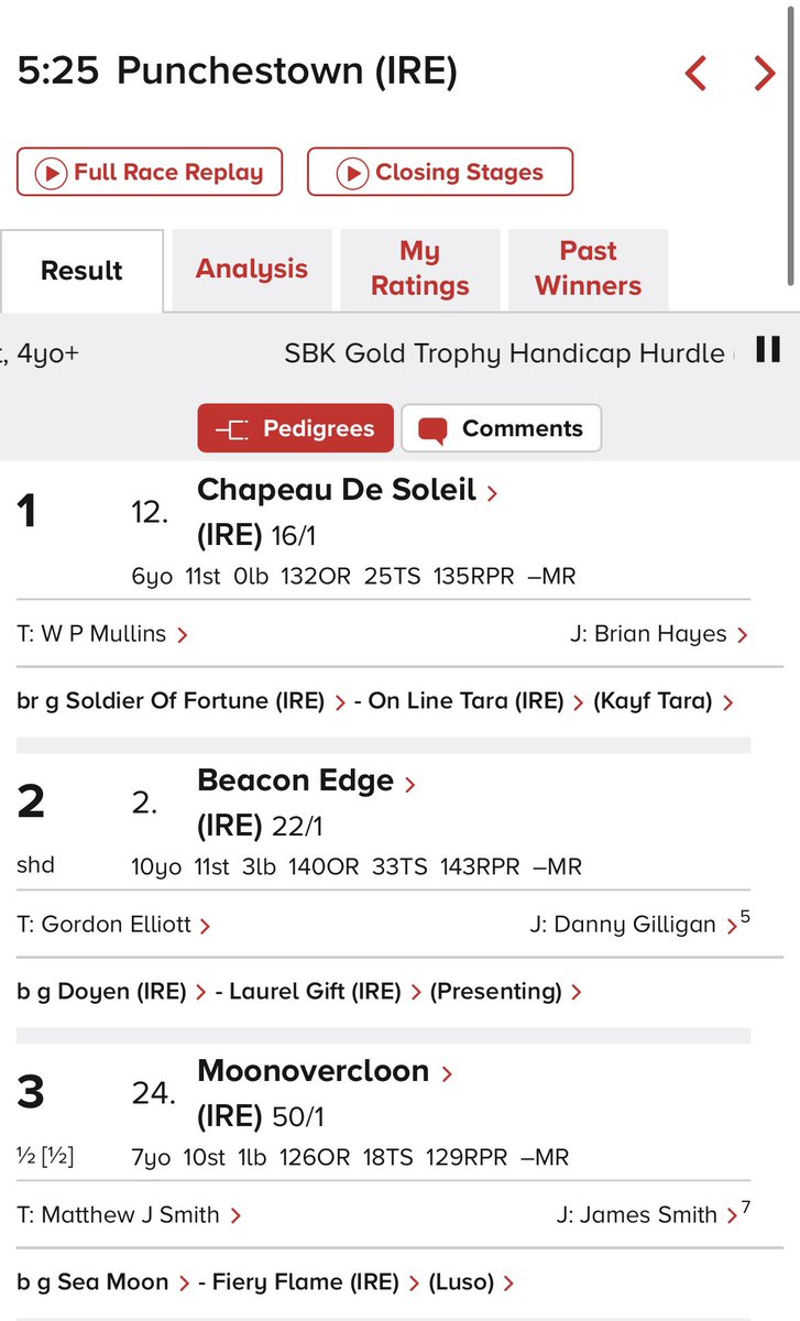 Great couple of days for SEA MOON Moon Over America wins his 4yo Maiden on debut at Dawstown P2P for @robjames Moonovercloon finished 3rd in the Listed Handicap Hurdle @punchestownrace for Matthew Smith Get in touch to book your mare into a proven and successful stallion 📞