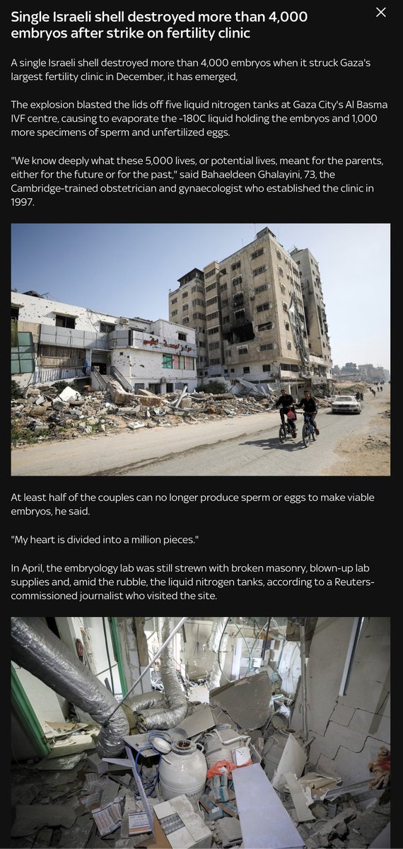 Israel wants to make Gaza uninhabitable they've destroyed most of the housing starved the Palestinians bombed the hospitals bombed the schools & universities there's nothing left for anyone to return to and WE *ARE COMPLICIT* in war crimes & genocide