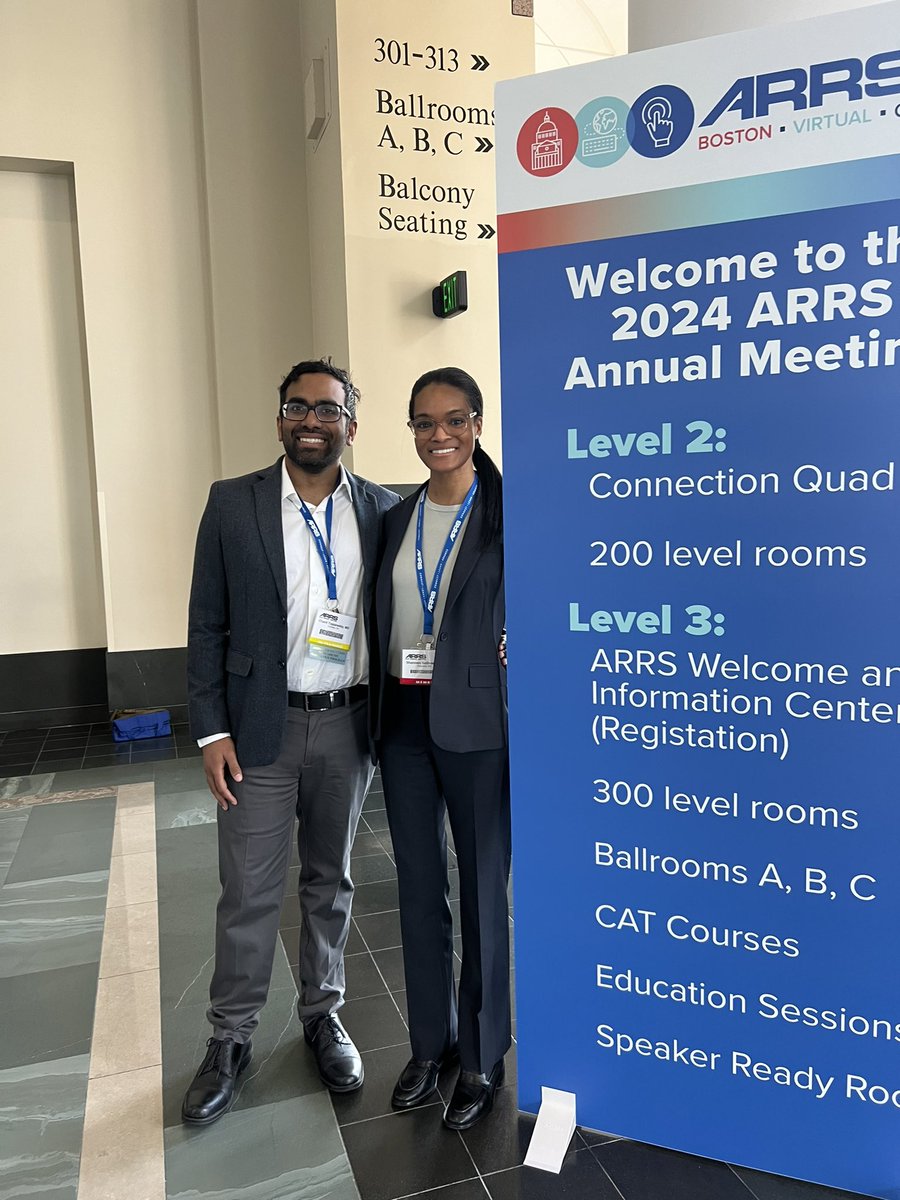 Our residents @sasullivanMD, Charit Tippareddy, and Dr. Sheila Berlin enjoying themselves at #ARRS24 !