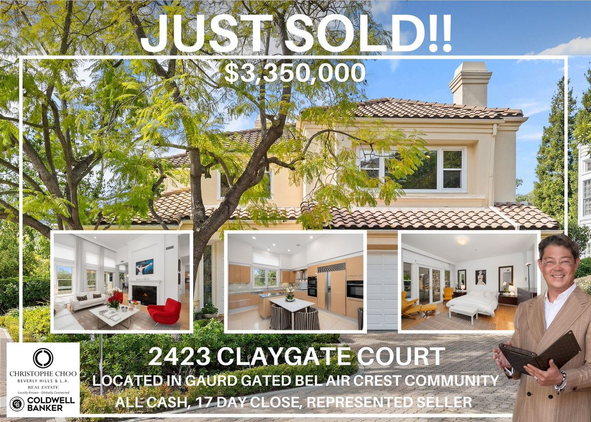 🏡 JUST SOLD! 🏡 We had the pleasure of representing the sellers for this stunning property in the exclusive gated community of Bel Air Crest. 

#BelAirCrest #JustSold #BestRealtor #TopAgent #LuxuryRealEstate #BelAirLiving #BeverlyHillsRealEstate