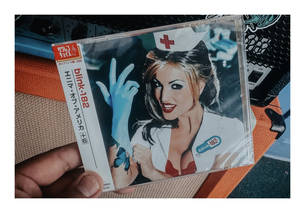 Forgot I had this. When I went to Japan on my last tour I came across Enema Of The State with the Red Cross/Japanese version. Stoked to add it to my collection #blink182