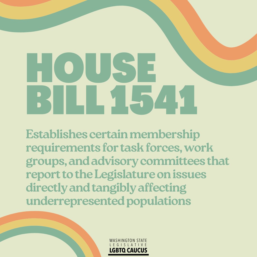 Representation matters — full stop. HB 1541 requires that task forces, work groups, and advisory committees that report to the Legislature on issues affecting underrepresented populations include people with lived experience.