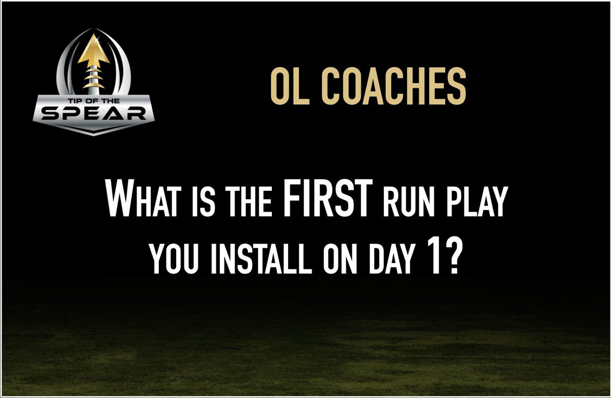 With Spring Ball approaching for many HS programs, what is the first Run play you install? What are your main coaching points?
