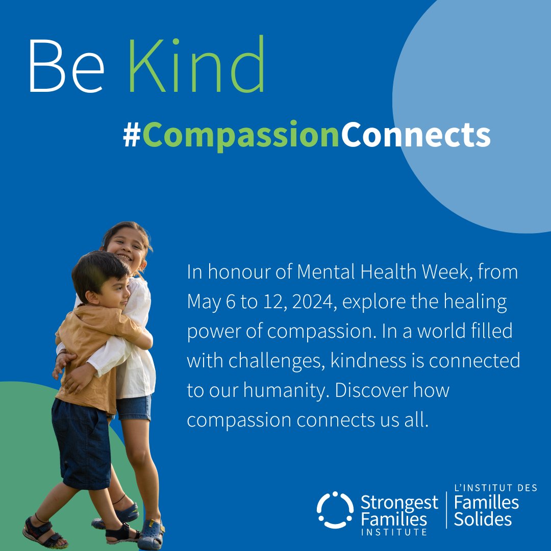 Celebrate Mental Health Week by joining us in exploring the healing power of compassion. Consider making a donation to support our organization, the Strongest Families Institute, at strongestfamilies.com/donations/. Together, let's make a difference. #MentalHealthWeek