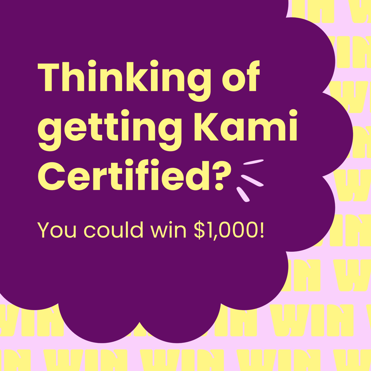 The first 1,000 people to complete Kami’s new and improved Level 1 Certified course will be in to win a $1,000 classroom shopping spree! Plus, get a bonus entry for completing Level 2 🏆 Get Certified ➡️ kamiapp.com/certified