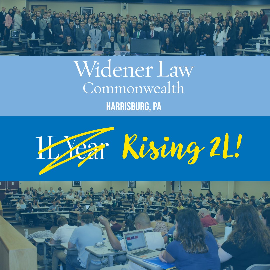 The last 1L spring final exam was scheduled for today. Congratulations to our 1Ls on completing your first year of law school ✔️! YOU did this! #LawSchool #WidenerPride