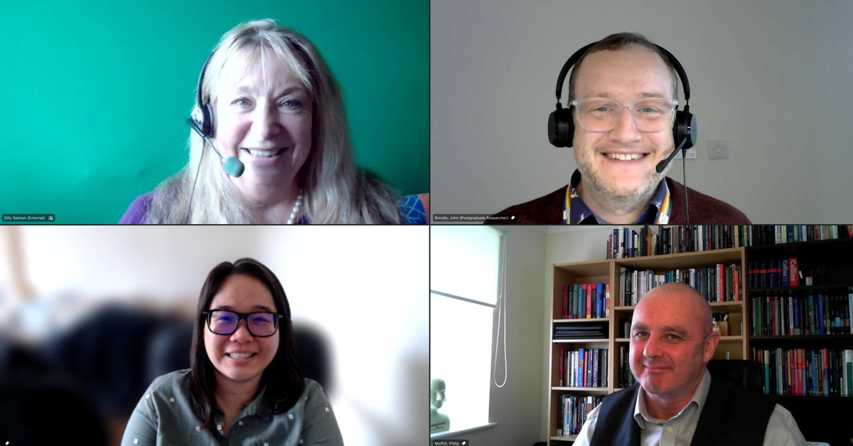 Sorry for the wait, we had an issue with our time machine, but we are here now with the recording of the amazing time travel session with @gillysalmon: youtu.be/kYwTFfcuIr0 @Puiyin @johnbrindletel @PhilMoffitt @CtelLancaster @EdResLancaster #TELresearchers #HEresearchers