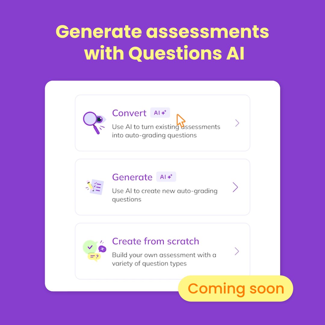 Kami’s dropped their roadmap for the future! 🚀 Questions AI is a powerful tool that saves valuable time and helps check for student understanding in a flash ⚡ Want to learn about Questions AI's full capabilities and book a demo? Head to 👉 kami.app/FutureofKami