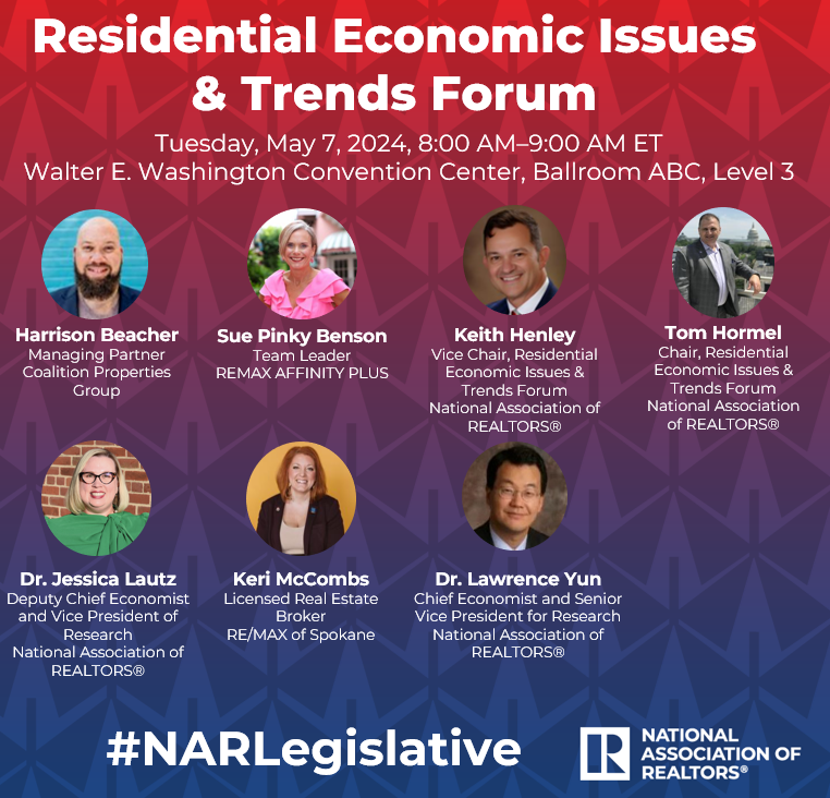 Tomorrow morning, Lawrence Yun will discuss recent economic developments and their impact on the housing market, followed by a REALTOR® panel on “Messaging in the Madness” and a discussion with Jessica Lautz on “Messaging the Data.” #NARLegislative legislative.realtor/event/resident…