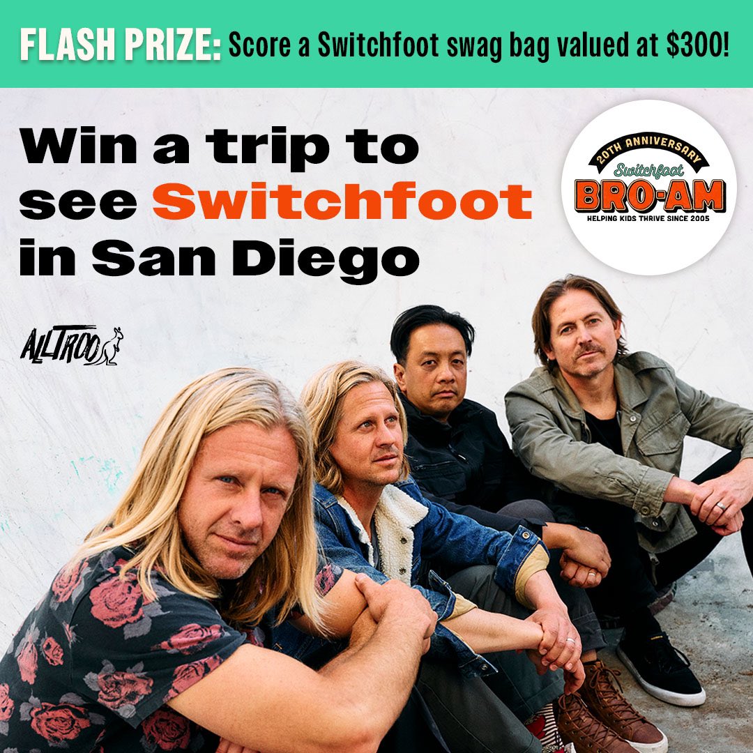 Drop your name into the hat to win a trip out to @SwitchfootBroAm this June! Our friends @AlltrooOfficial have come alongside us to rally around the cause and bring one of you lucky ducks out to the beach. alltroo.com/rally/switchfo…