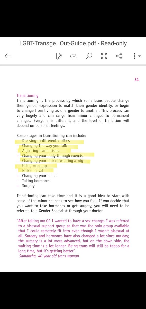 Teaching children and young people that not adhering to sexist stereotypes (except when 'transitioning' to become their true gender 🤷‍♀️🤦‍♀️) = having a 'trans' gender identity is as regressive as it gets. 

lgbtyouth.org.uk/trans-and-non-…

#DefundLGBTYS