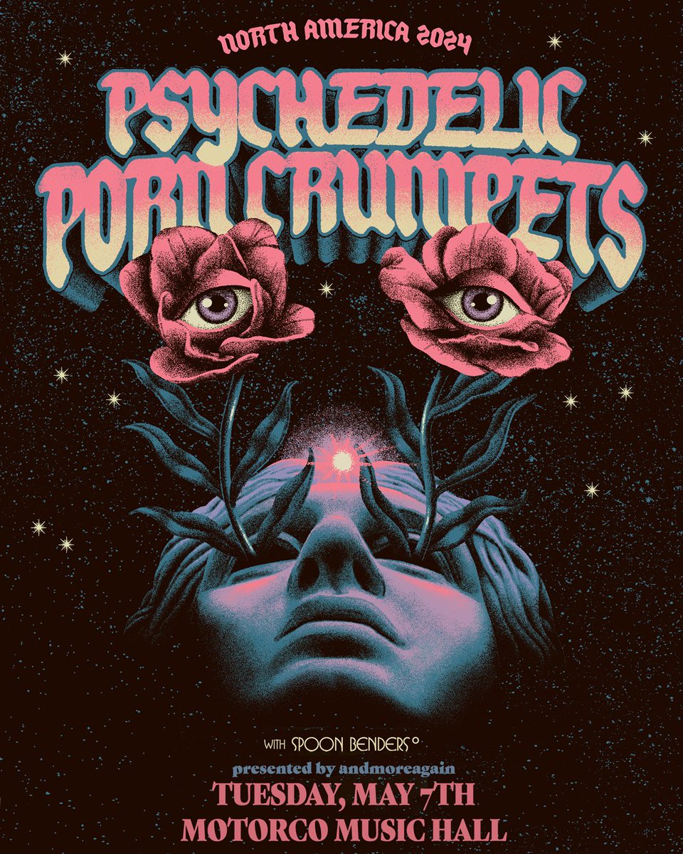 Tonight at @motorcomh, Psychedelic @porncrumpets with @Spoon_Benders!! found.ee/andPsychedelic…

7pm Doors
8pm Spoon Benders
9:15pm Psychedelic Porn Crumpets
