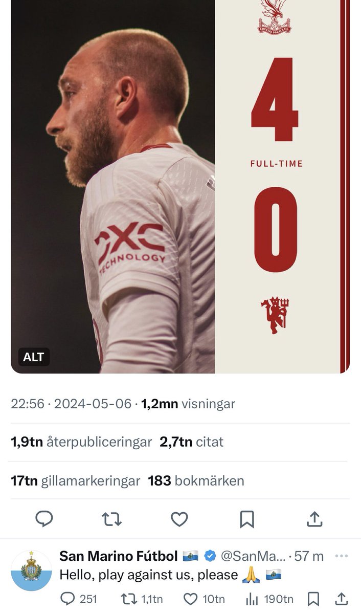 mraderna's tweet photo. Ingen förtjänar en löneförhöjning mer än den som rattar X-kontot för San Marino. https://t.co/GshTIoFxDT