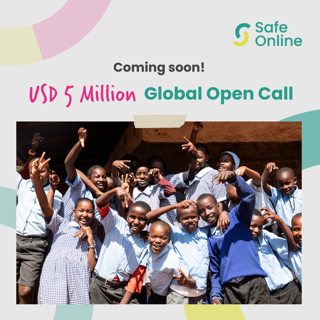⚡️Exciting news!
@SafeOnlineFund is gearing up to launch a new USD 5 Million Global Open Call for proposals. Stay tuned for more details coming later this month! 

#SafeOnline #InternetSafety