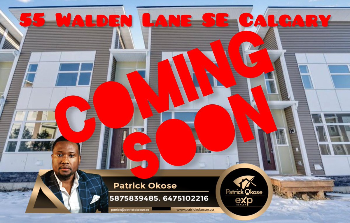 COMING SOON!!! 3 bed 2.5 bath townhouse in Walden SE Calgary. #therealpatrickokose  #calgary #calgarylife #calgaryalberta #calgarybuzz #calgarystampede #calgarywoodworkers #calgaryartist #calgaryarts #calgaryart #calgaryartists #calgarybusiness #calgarybrows #calgarybride