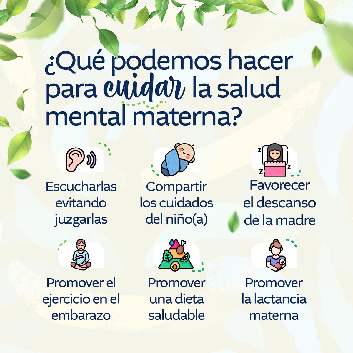 Hoy recordamos la importancia de cuidar la salud mental de las madres. Su bienestar emocional es fundamental para el desarrollo de la familia. ¡Apoyemos juntos la salud mental materna!
#GuatemalaSaleAdelante