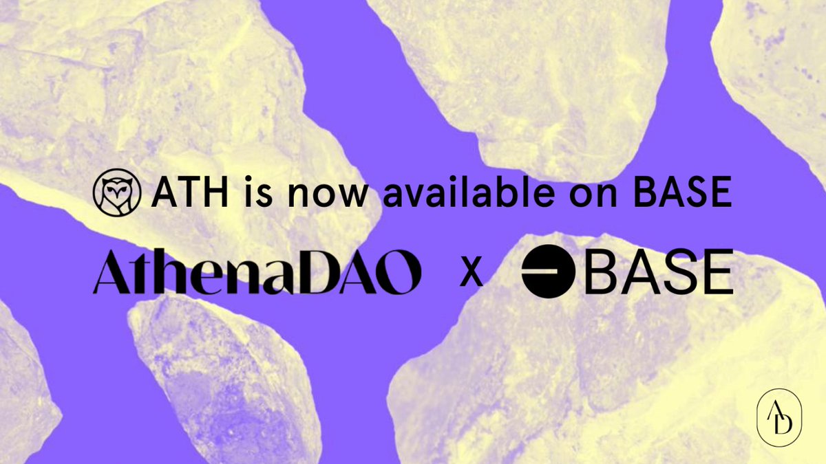 So excited to announce that $ATH is now live on <a href="/base/">Base</a> 

You can now support women’s health research with lower fees 💜

More details below 👇