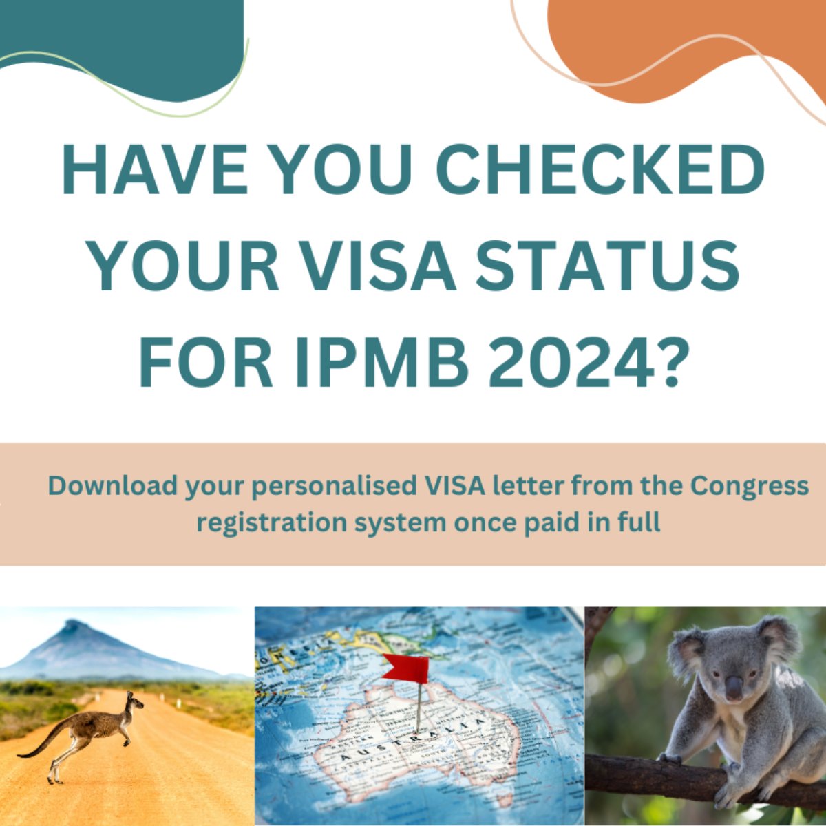 Need to book your flights for #IPMB2024 and apply for your visa? Visit ipmb2024.org for more information and download your visa letter now!