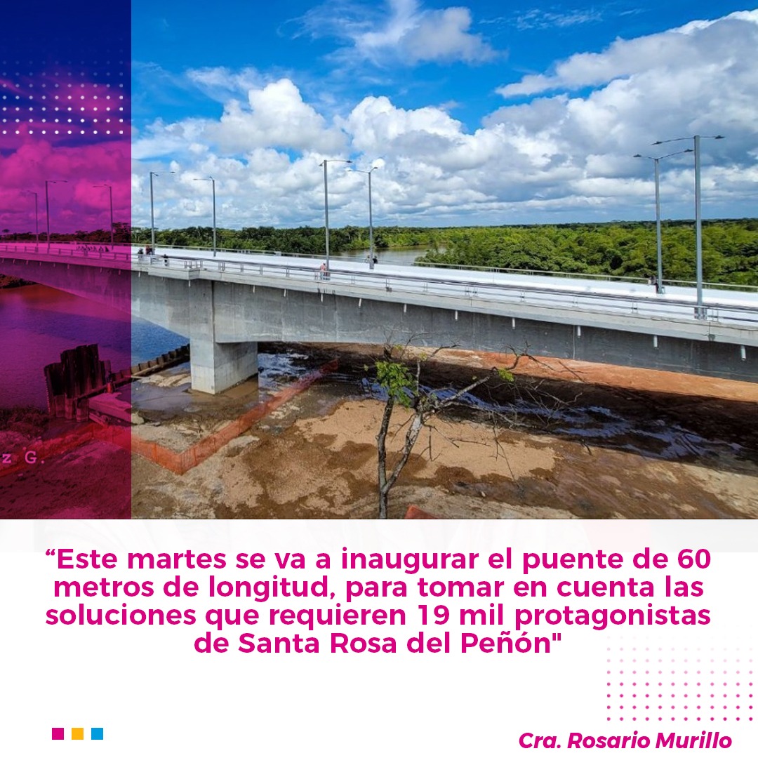 💥🇳🇮🗣La VicePresidente de Nicaragua Compañera Rosario Murillo destacó: Este martes se va a inaugurar el puente de 60 mts. de longitud, para tomar en cuenta las soluciones que requieren 19 mil protagonistas de Sta Rosa del Peñón #UnidosEnVictorias #4519LaPatriaLaRevolución