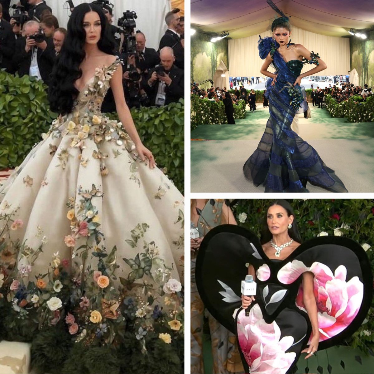 Vicariously living my Haute Couture dreams through all these Met Gala 2024 looks. #MetGala Katy Perry , Zendaya Demi Moore