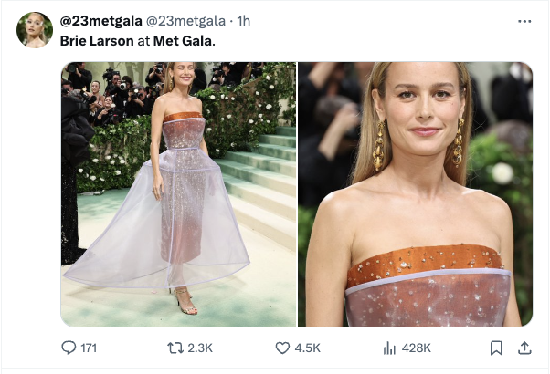 Fact: @brielarson looks absolutely stunning tonight at the #MetGala. Another fact: Our ocean-loving hearts couldn't help but SEA her outfit's resemblance to ... a pteropod (aka sea angels)! 👼 Learn about sea angels: bit.ly/3KaSqiN cc: @23metgala