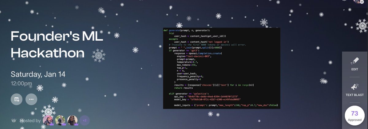 Founder's hackathon
