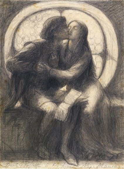 Dante Gabriel Rossetti - Paolo and Francesca da Rimini (study)