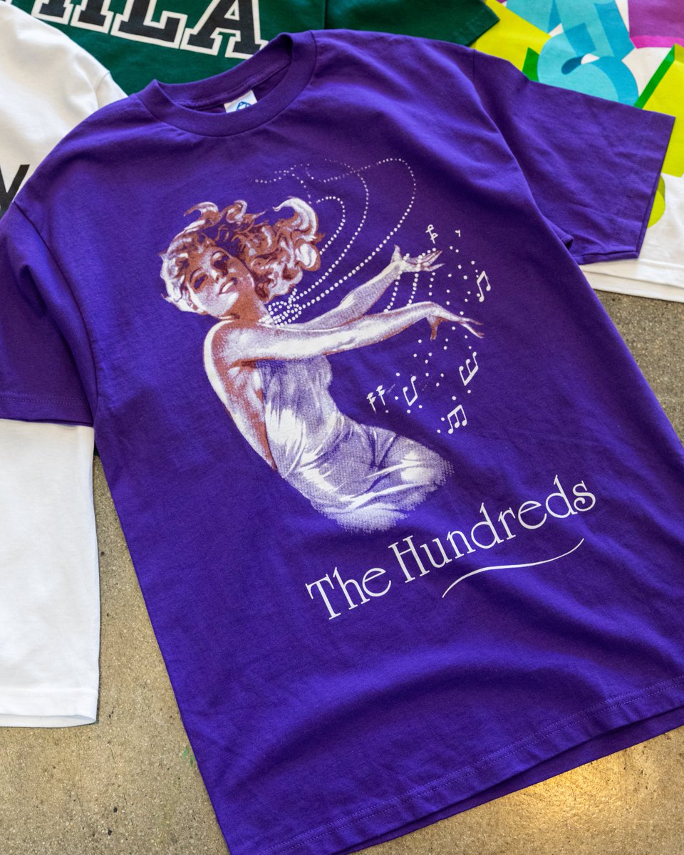 The NEXT INSTALLMENT of The Hundreds GREATEST HITS™ drops tomorrow on our official @ebay page. Remember any of these vintage pieces? 'The 'BLOCK' T-shirt in the right corner held an early bestselling record, but the purple 'MUSIC' T-shirt has the most meaning to me. We were in