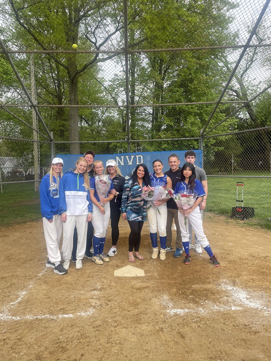 Demarest Softball Senior Day. A big thank you and congratulations to the three Softball Senior student-athletes that were apart of the remarkable turn around season and for laying the ground work for what is to come. @NJScom @BigNorthConBNC @BSabatiniNVD @VarsityAces @NVRHS_NJ