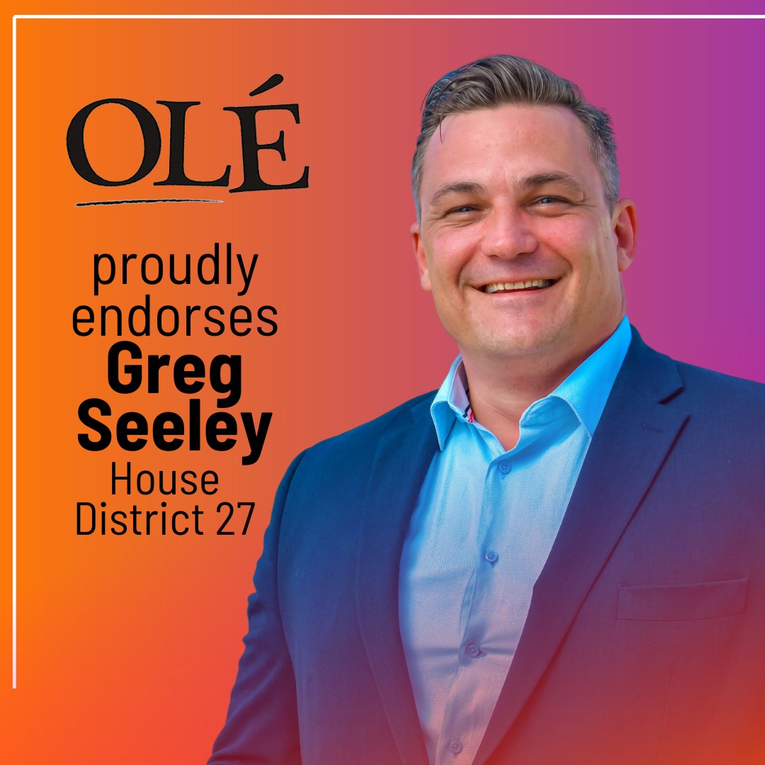 Wait, one more! OLÉ proudly endorses the following candidate running for office in the '24 New Mexico primary elections! A TRUE champion for Paid Family Medical Leave, Greg Seeley for House District 27!