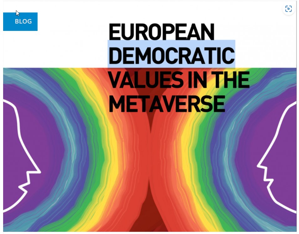 Going through a wealth of Foundation Metaverse Europe papers from Louis Rosenberg, Lennart Blödorn, Cosima Gulde and more on the intersection of #democracy, #ethics and the #metaverse. All available at foundationmetaverse.eu/en/study-democ…
