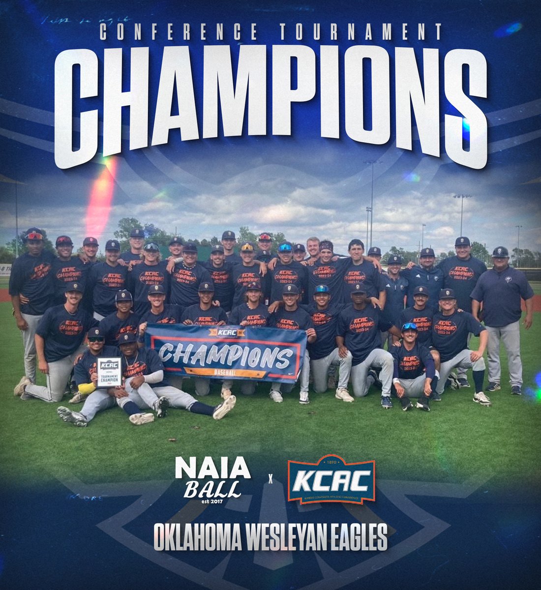 🚨Congratulations to Oklahoma Wesleyan (34-18) on winning the 2024 KCAC Conference Tournament! OKWU swept through the tournament defeating Friends twice, #23 Tabor, and #20 Kansas Weslyean to claim the title and punch their ticket to the Opening Round!
#NAIABall <a href="/OKWUeagles/">OKWU Eagles Athletics</a>