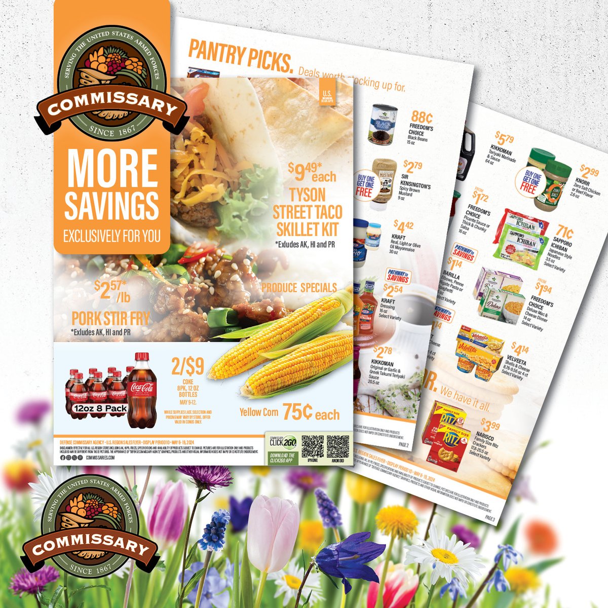Stock your pantry with irresistible deals in the Commissary Sales Flyer for May 6-19: corp.commissaries.com/our-agency/new…

#commissarysavings #milfam #milso