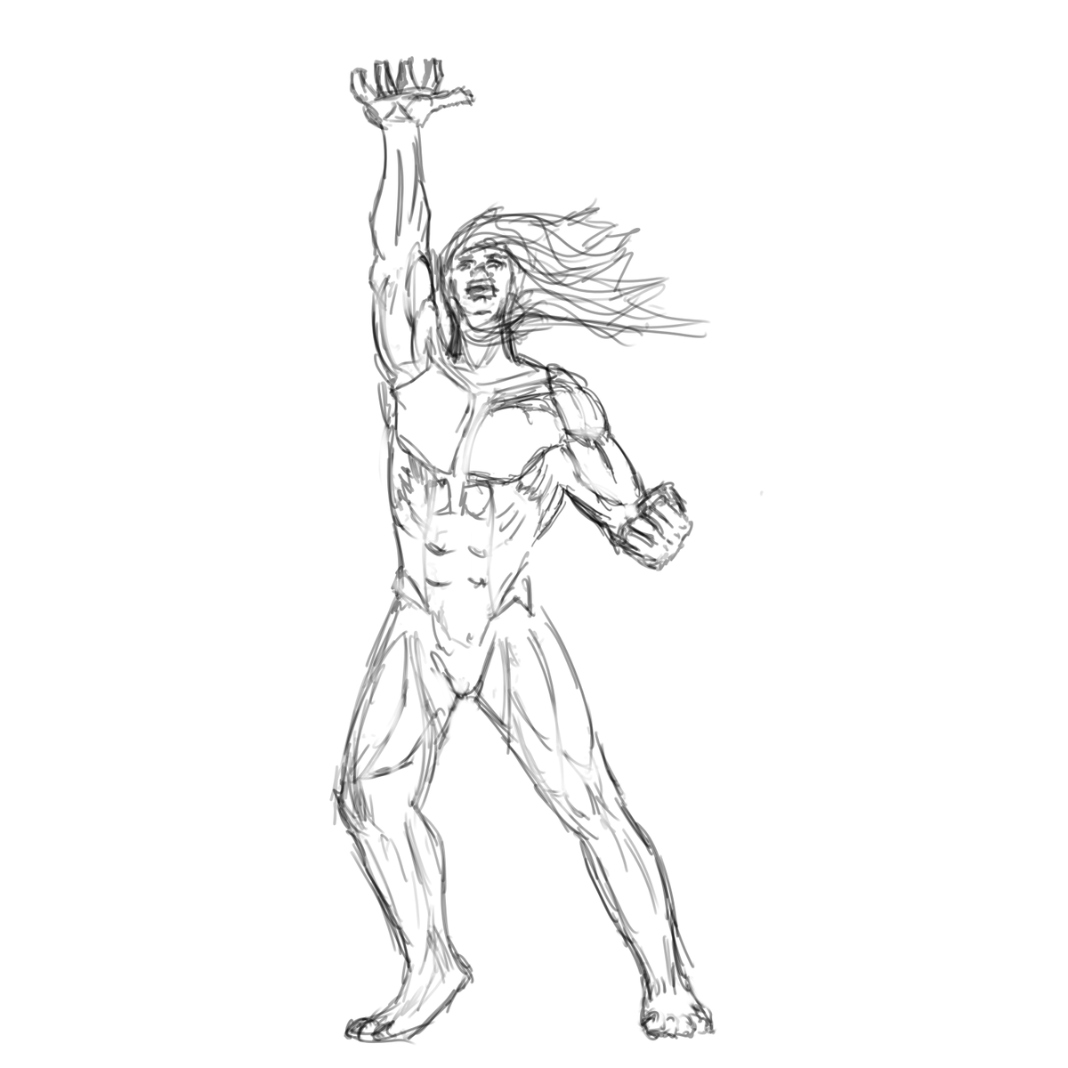 Geplowe's tweet photo. Sketch of man in pose https://t.co/3QuAuVSK7i