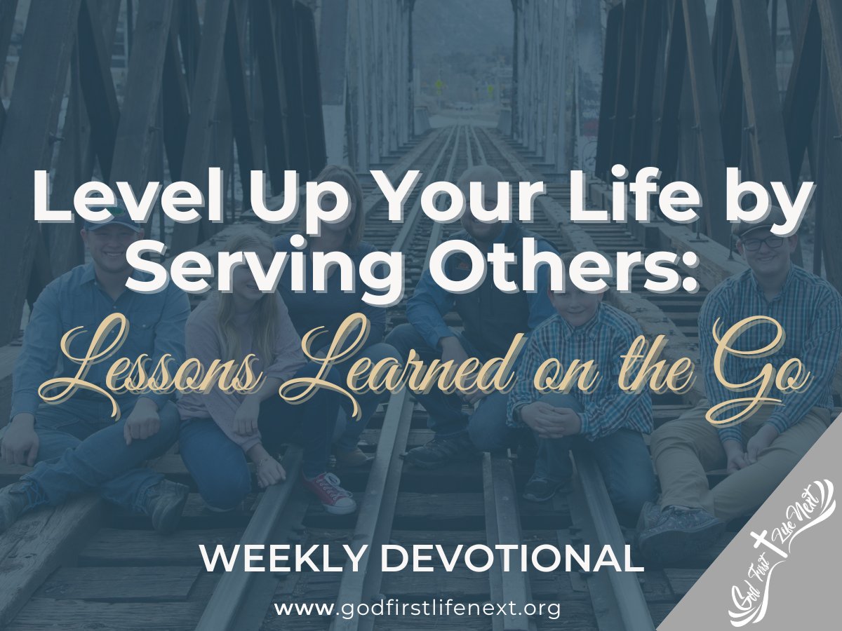 Dive into this week's devotional and discover the power of serving others for personal growth and transformation. Don't miss out on this opportunity for enlightenment and growth! Learn more here: godfirstlifenext.org/project/level-…

#Devotional #ServeOthers #PersonalGrowth  #GodFirstLifeNext