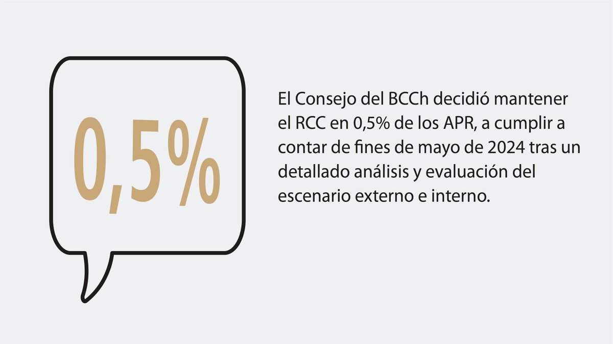 El Banco Central de Chile realizó la RPF del Primer semestre del 2024, donde decidió mantener el RCC sin modificaciones: bit.ly/3wfvqvF