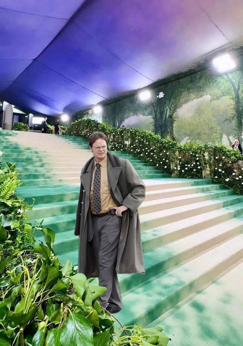 Dwight Schrute has arrived at the Met Gala