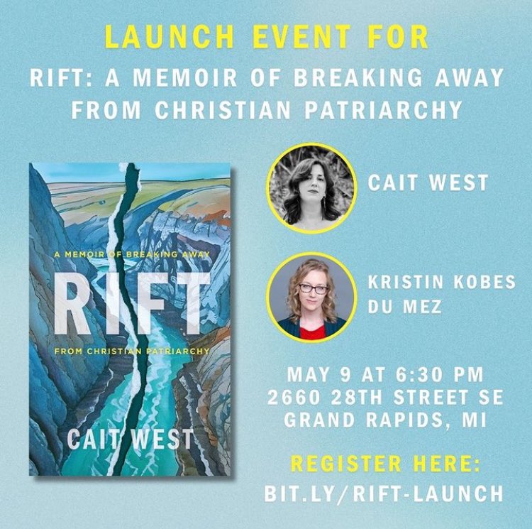 West Michigan folks! I’ll be having a launch event for RIFT with @kkdumez this Thursday at @SchulerBooks in Grand Rapids! Come say hi! Register for free: bit.ly/rift-launch